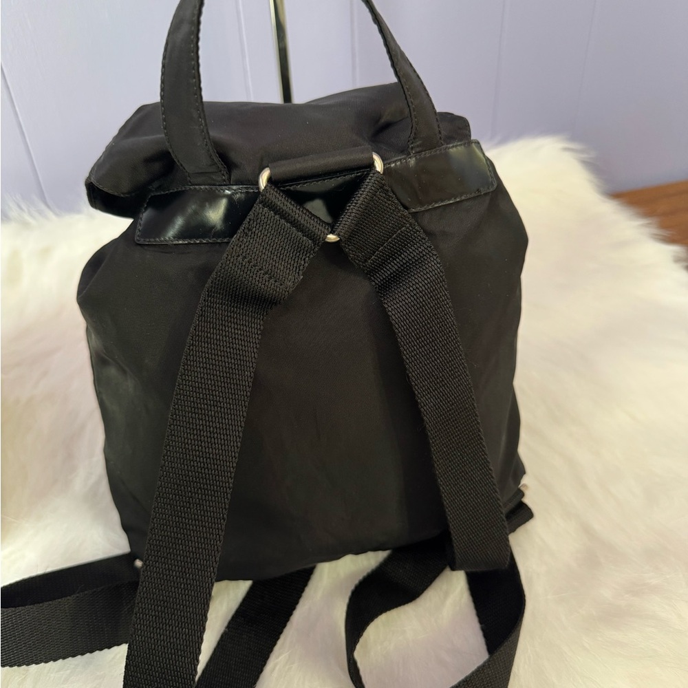 Authentic Prada Vela Mini Backpack in Black Nylon Tessuto-Full Set Cards Dustbag - Picture 5 of 16